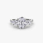 Three-Stone with Pavé Band