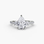 Three-Stone Ring with Pavé Band 5